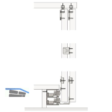 HAWA Combino 50 H MS - Beschl�gegarnitur 1400 x 2600 x 19, 2 t�rig, Stahl