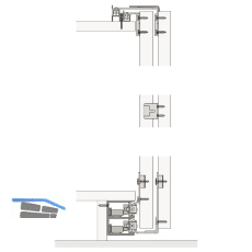 HAWA Combino 50 H FS Beschl�gegarnitur 1400 x 2400 x 19, 2 t�rig