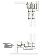 HAWA Combino 65 H MS - Beschl�gegarnitur 1400 x 2600 x 25, 2 t�rig, Stahl
