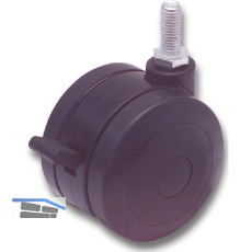 Doppel-Lenkrolle Spezial 75 mm 70 kg Gewindestift