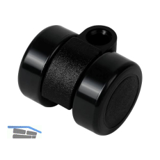 Doppel-Lenkrolle Mini weich Kunststoff schwarz 36 mm 50 kg