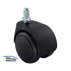 Doppel-Lenkrolle Office weich Kunststoff 50 mm 50 kg Gewindestift