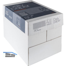 Druckerpapier Daily Paper DIN A4, 80g, Wei�, Karton 5 x 500 Blatt