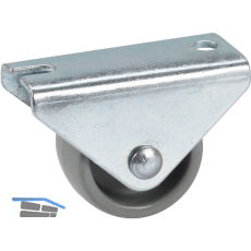 D�RNER + HELMER Bockrolle Kunststoff-Rad Plattenbefestigung 25 mm 40 kg