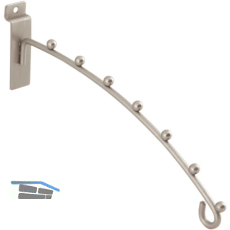 Schr�garm gebogen Arkwall 265 mm Stahl vernickelt matt