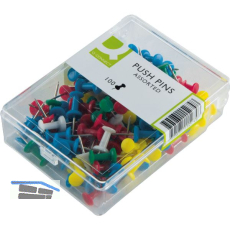 Pinnwandnadeln 100 St�ck Kunststoff bunt sortiert