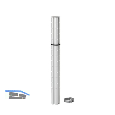 CONFURN Tr�gers�ule Quatro � 38 mm, H�he 400 mm, Aluminium eloxiert