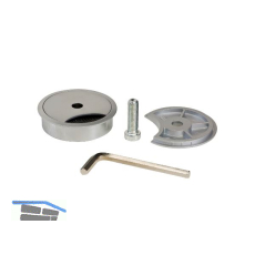 CONFURN Befestigung mit Kabeldurchf�hrung Quatro, Bohr � 80,Zamak verchromt matt