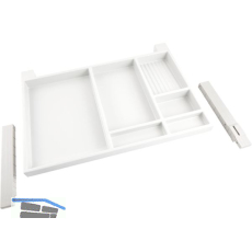 Utensilien-Auszug Ninka, Breite 566 mm, H�he 36 mm, Polystyrol wei�grau