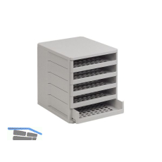 Ablagebox Ninka Ordner, Breite 275 mm, H�he 320 mm, Kunststoff wei�grau