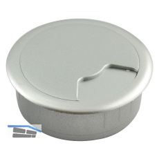 CONFURN Kabeldurchgang rund, Einbau � 60 mm, Kunststoff silber RAL 9006