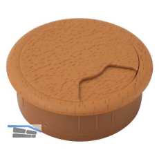 CONFURN Kabeldurchgang rund, Einbau � 60 mm, Kunststoff Buche