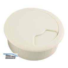 CONFURN Kabeldurchgang rund, Einbau � 60 mm, Kunststoff wei�