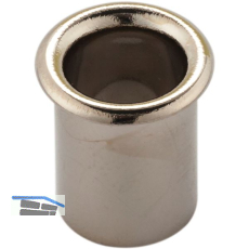 Kabeldurchgang rund, Einbau � 12 mm, Messing vernickelt poliert