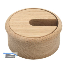 Kabeldurchgang rund, Holz, Eiche roh