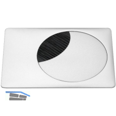 CONFURN Kabeldurchgang eckig, mit Staubschutzb�rste, Zamak verchromt poliert