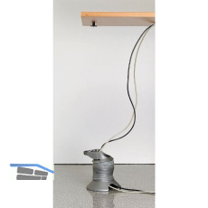 CAMAR Kabelkanal Prisma, Bodenplatten � 150 mm Spiral � 90 mm, Kunststoff silber