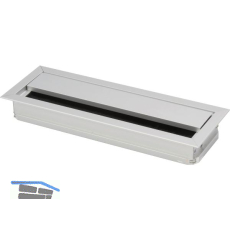 Kabeldurchgang eckig mit Staubschutzb�rste, 120x70x25 mm, Aluminium eloxiert