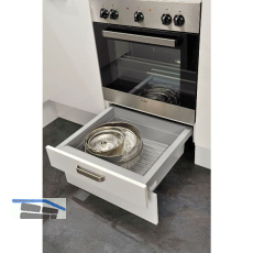 NINKA Herdsockelschubkasten mit BLUMOTION, KB 600 mm, Kunststoff steingrau