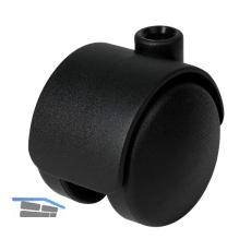 Doppel-Lenkrolle Duo hart Kunststoff 50 mm 50 kg schwarz