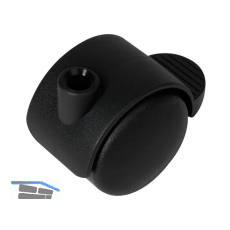 Doppel-Lenkrolle Duo hart Kunststoff Feststeller 50 mm 50 kg schwarz