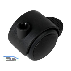 Doppel-Lenkrolle Duo weich Kunststoff Feststeller 50 mm 50 kg schwarz