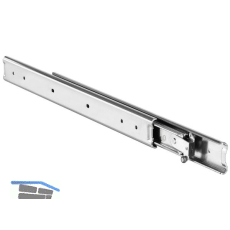 ACCURIDE 3630 Kugelk�figf�hrung, Vollauszug 45 kg, SL 500mm, Stahl verzinkt