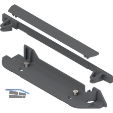 BLUM SERVO-DRIVE Tr�gerprofilaufnahme unten und hinten, KS RAL 7037 staubgrau