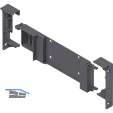 BLUM SERVO-DRIVE Tr�gerprofilaufnahme links/rechts, KS RAL 7037 staubgrau
