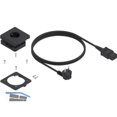 BLUM AMPEROS AC Einbausteckdose, Kunststoff schwarz matt