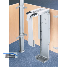 CONFURN PC-Halterung, 210 x 410 x 175 mm, Farbe schwarz