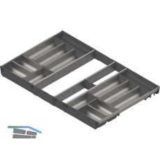 BLUM ORGA-LINE Schalen-Set KB 900/NL 550 mm Edelstahl/Kunststoff