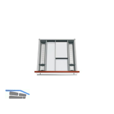 BLUM ORGA-LINE Facheinteilungs-Set KB 600/NL 500 mm Edelstahl/Kunststoff