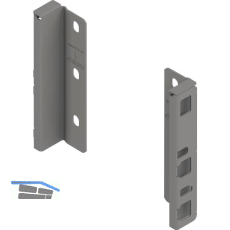 BLUM MERIVOBOX Holzr�ckwandhalter H�he K, Indiumgrau-matt