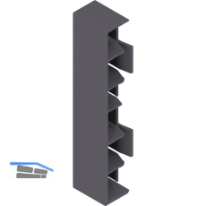 BLUM MERIVOBOX Abdeckkappe H�he M auf H�he E, Oriongrau