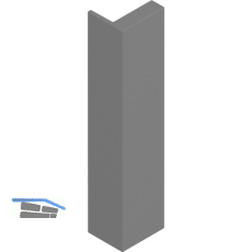 BLUM MERIVOBOX Abdeckkappe H�he E, Indiumgrau