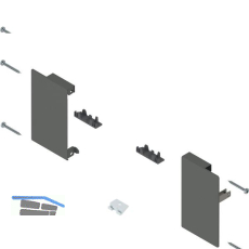 BLUM MERIVOBOX Fronthalter Innenschubkasten H�he M, Oriongrau-matt