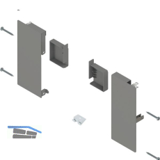 BLUM MERIVOBOX Fronthalter Innenschubkasten H�he K, Indiumgrau-matt