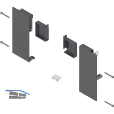 BLUM MERIVOBOX Fronthalter Innenschubkasten H�he K, Oriongrau-matt