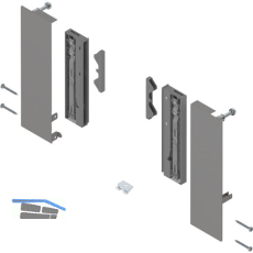 BLUM MERIVOBOX Fronthalter Innenauszug mit Einschubelement H�he E, Indiumgrau