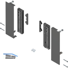 BLUM MERIVOBOX Fronthalter Innenauszug mit Einschubelement H�he E, Oriongrau