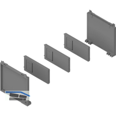 BLUM AMBIA-LINE Flaschenset, B100mm, Kunststoff Indiumgrau matt