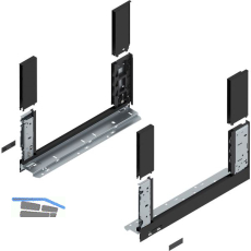 BLUM LEGRABOX free, Zarge H�he C, NL 400, Carbonschwarz-matt