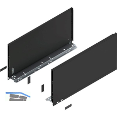 BLUM LEGRABOX pure Zarge H�he F, NL 500, Carbonschwarz-matt