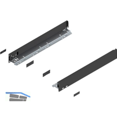 BLUM LEGRABOX pure SET H�he N, TIP-ON, 70kg, NL 550, Carbonschwarz