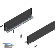 BLUM LEGRABOX pure SET H�he K, BLUMOTION S, 40kg, NL 550, Carbonschwarz