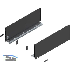 BLUM LEGRABOX pure SET H�he C, BLUMOTION S, 70Kg, NL 550, Carbonschwarz