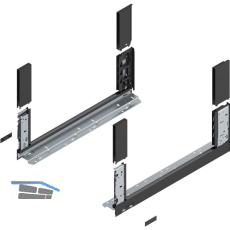 BLUM LEGRABOX free SET H�he C, BLUMOTION S, 70Kg, NL 600, Carbonschwarz