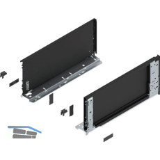 BLUM LEGRABOX special edition Innenzarge H�he C, NL 400 mm, Carbonschwarz