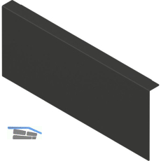 BLUM AMBIA-LINE Holzr�ckwandadapter. H�he K, B242 mm, Stahl Carbonschwarz